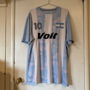 Voit #10 Messi Argentina Concept Soccer Jersey Pink Blue Camo Shirt | Mens XL